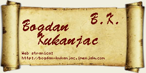 Bogdan Kukanjac vizit kartica